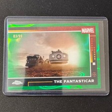 💰LC 2025 TOPPS CHROME DEADPOOL GREEN LAVA REFRACTOR /99 THE FANTASTICAR #66