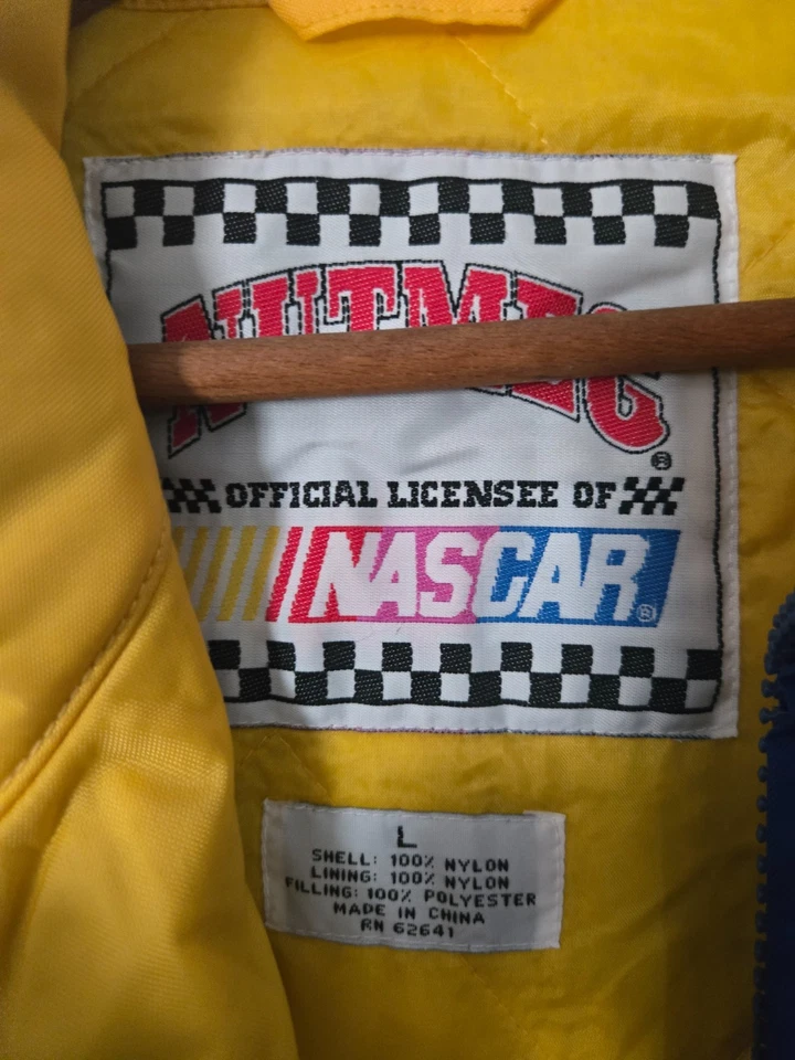 Vintage Nutmeg Nascar Jacket Men's XL, Blue & Yellow #24,Y2K Jeff Gordon Racing  - Image 4 of 4