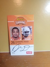 2015 Quandre Diggs Signed Senior Bowl Rookie Card....Texas. rookie card picture