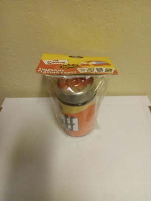 The Simpsons Duff Beer Can with Exclusive Series 2 Playing Cards NEW Sealed 2001