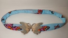 Vintage Butterfly Belt With Enameled Buttetfly Buckle Korea