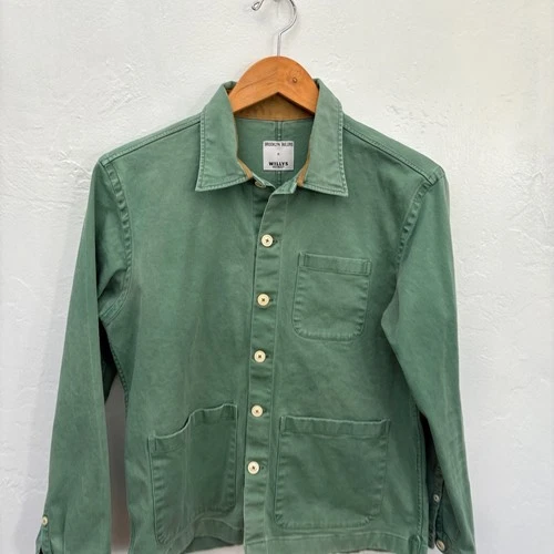 Brooklyn Tailors + Willys Detroit Chore Coat Men Size Medium Green Fits Small image 2