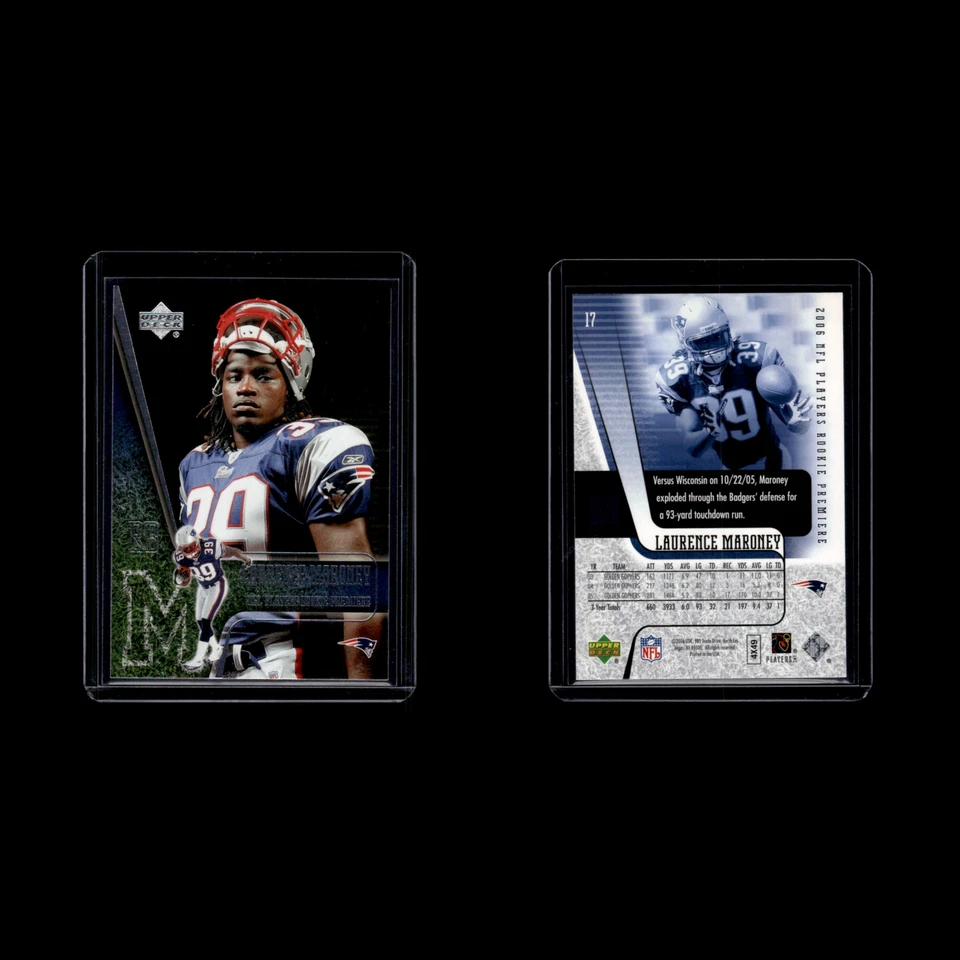 Laurence Maroney #17 2006 Upper Deck Rookie Premiere New England Patriots Card - Image 3 of 3