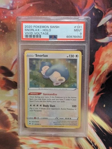 2020 Pokemon SWSH Snorlax Holo Vivid Voltage 131 PSA 9