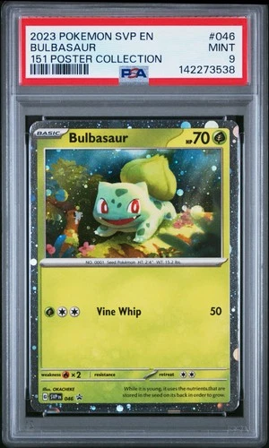 2023 POKEMON SVP PROMO 151 POSTER COLLECTION #046 BULBASAUR PSA 9