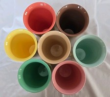 VTG Raffia Mid Century Burlap Plastic Multico...