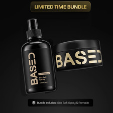 BASED Wave Style Duo - Sea Salt Spray, Pomade, Beachy Texture, Medium Hold