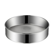 Image of Round Flour Sieve Stainless Steel Handhold Strainer Sifters Kitchen Supplies