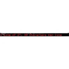 EZMRH-1L40C, 1 Line 40 characters, Sunlight Readable RED LEDs MFGD