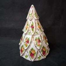 Royal Albert OLD COUNTRY ROSES Christmas Tree Candy Jar