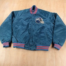 CHALK LINE New York Giants satin bomber snap jacket MEDIUM vtg 80s 90s usa made