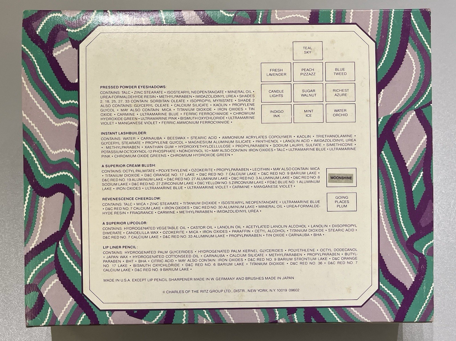 Rare NIB Vintage Charles Of The Ritz Makeup Pallet and Brush Set Unused w/ Tag 