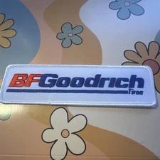 Vintage BF Goodrich Tires Embroidered Auto Rectangle Patch 6.5x2 