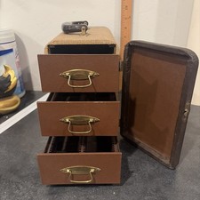 Vintage Barnett  Jaffe Baja 3 Drawer 35 mm Slide Case Storage Box