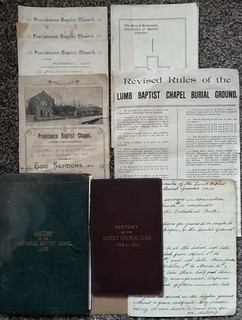 13 pieces of Ephemera & Books Lumb Baptists Rossendale Lancashire.