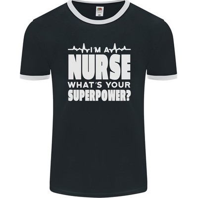 I'M A Krankenschwester Whats Your Superpower Stillen Funny Herren Ringer T Fotl