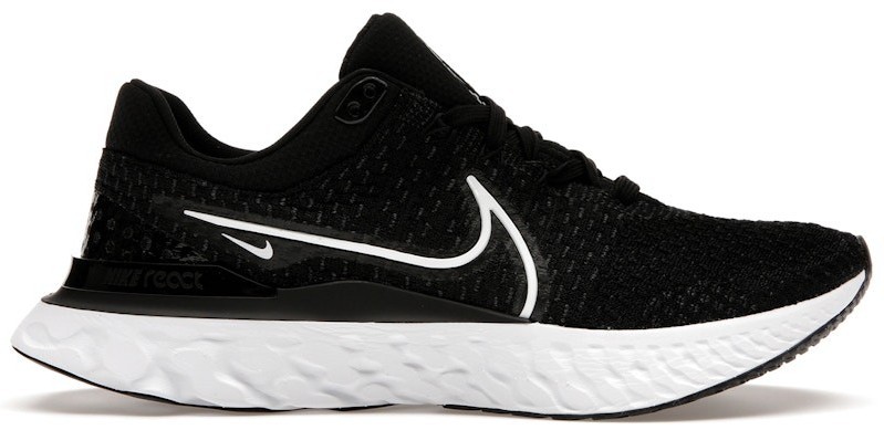 Preços baixos em Nike React Infinity Run Flyknit 3 Black White | eBay