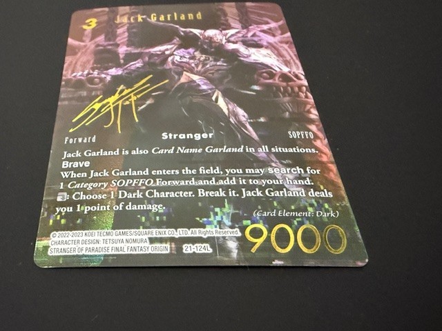 Final Fantasy TCG Opus 21 Jack Garland Full Art Signature Foil 21