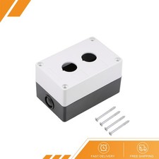 Push Button Switches Control Station Box 22mm 2 Button Holes White and Black