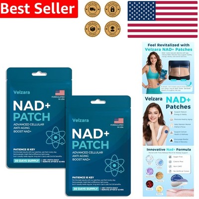 NAD+ Patches 60 Count  Water-Resistant All-Day Comfort Youthful Skin