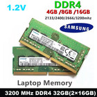 Samsung DDR4 4GB 8GB 16GB 2133 2400 2666 3200MHZ SODIMM Laptop RAM 260 Pins Lot