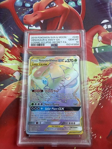 Pokemon TCG, Venusaur & Snivy, 249/236, Cosmic Eclipse, PSA 10