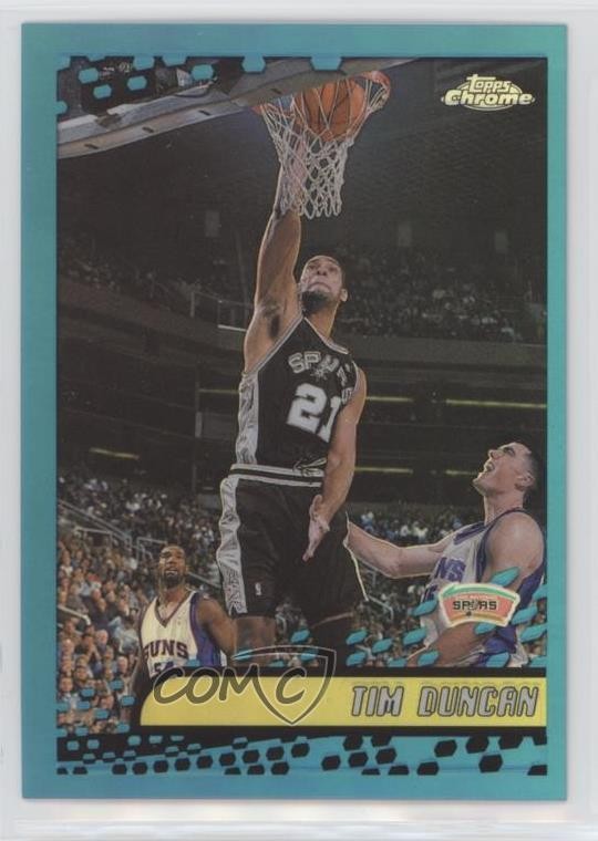 2001-02 Topps Chrome Refractor Tim Duncan #30 HOF 1g2c