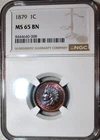 Rare 1879 Indian Head Penny. MS65BN Full Cartwheeling Luster! Insane Toning!!