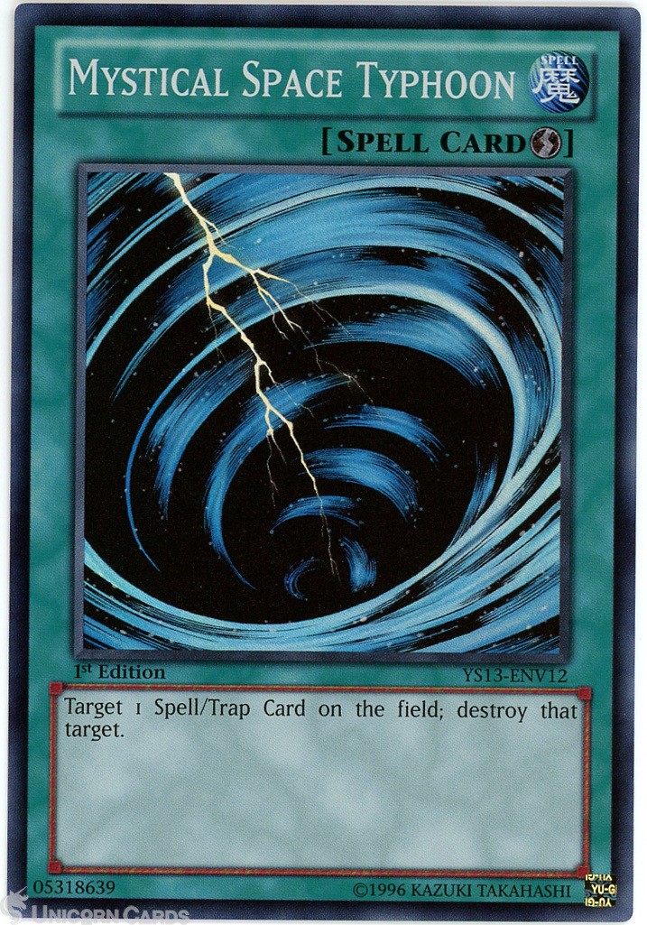 YS13-ENV12 Mystical Space Typhoon Super Rare 1st Edition Mint YuGiOh Card