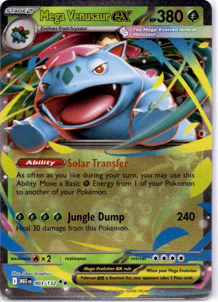 Mega Venusaur ex Double Rare ME01: Mega Evolution 003/132 LP-NM
