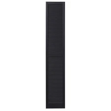 Ply Gem Louvered Shutters 15"x71" Rectangular Polypropylene Decorative Black