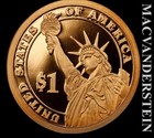 2010-S Franklin Pierce Presidential Dollar - Choice Gem Proof  Lustrous  #L7345 — photo 2