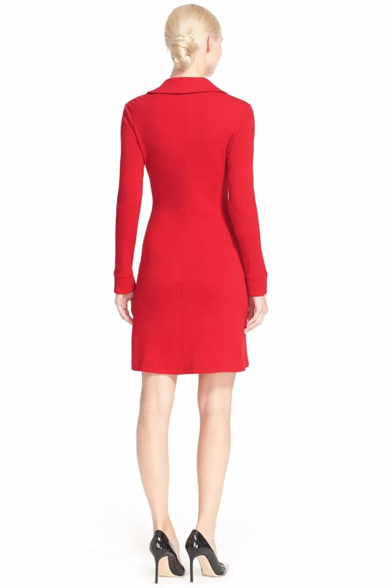 destilación Haz lo mejor que pueda Del Norte NWT DVF Diane Von Furstenberg Twist Wool Dress Poppy Red $468 – 8, 12 | eBay