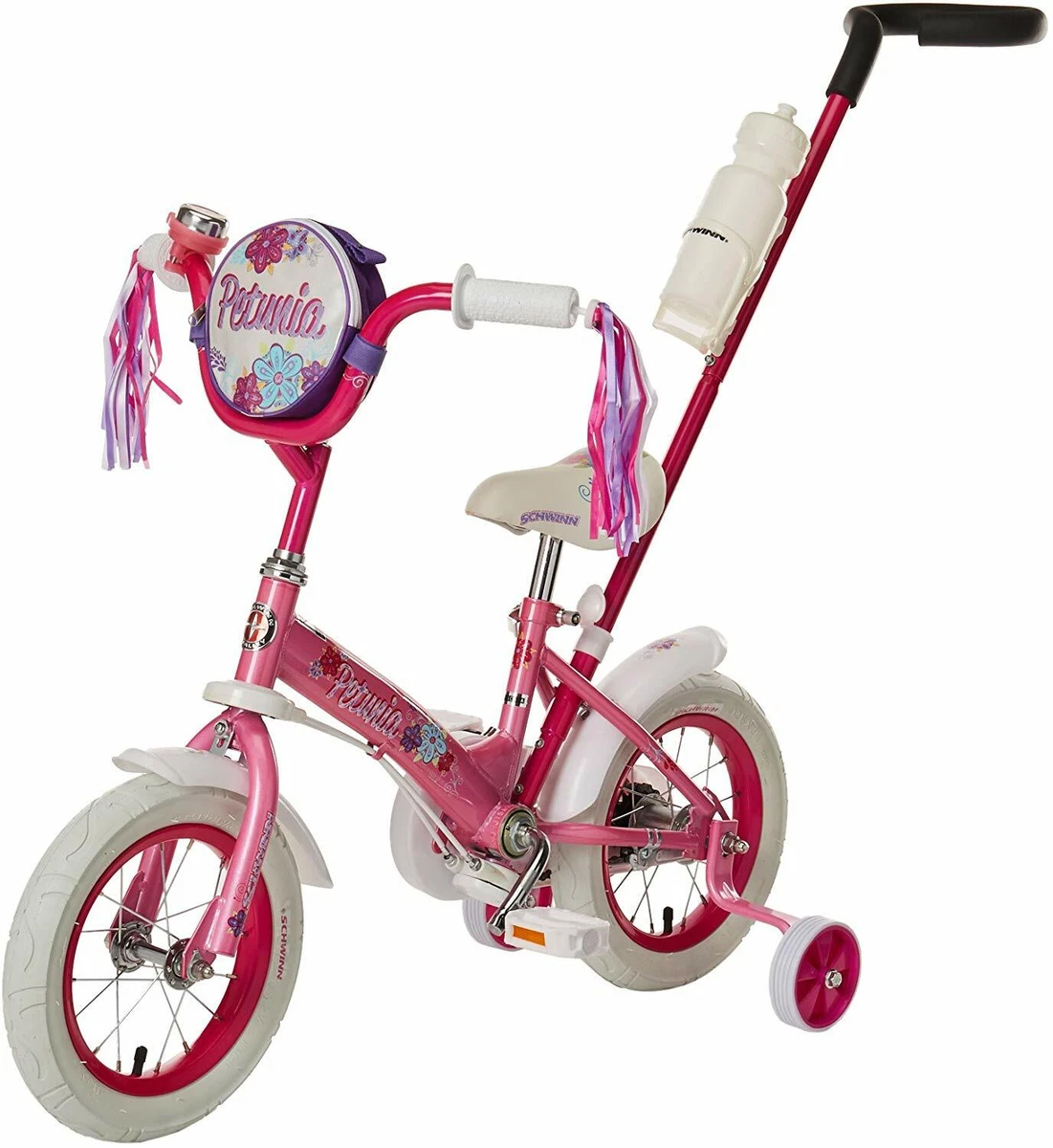 Kids Bike with Water Bottle Holder: 12inch Cycle for Children Up