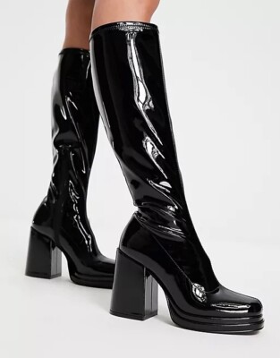 ✨New STEVE MADDEN Object Patent Faux Leather Tall Boots