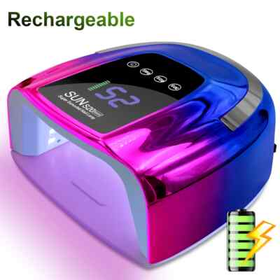 Nail Drying Lamp Devices Cordless Rechargeable UV LED Wireless Machine Spa Tools