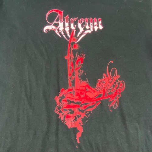 Atreyu heart logo black graphic concert shirt metalcore emo rock cotton L large