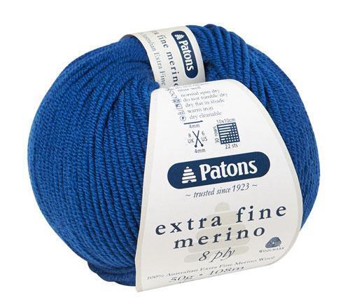Patons 50g "Extra Fine Merino" 8-Ply Merino Wool Yarn - Choice of 19 Colours - Picture 1 of 19