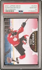 2021 Upper Deck Quinton Byfield UD Canvas #C256 🚨 PSA 10 🚨.