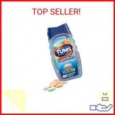 TUMS Smoothies Extra Strength Antacid Chewable Tablets for Heartburn Relief, Ass