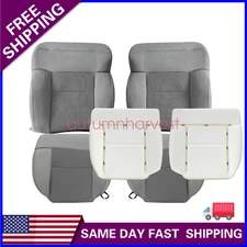 2004-2008 For Ford F150 Driver / Passenger Cloth Seat Cover Flint Gray / Foam