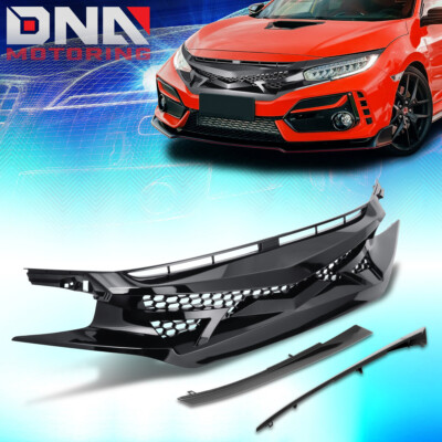 FOR 2016-2021 HONDA CIVIC SI HATCHBACK TYPE-R BATTLE STYLE FRONT BUMPER GRILLE