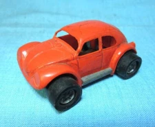 TONKA Mini Totes Volkswagen VW Beetle Orange Made in USA Vintage 1970s