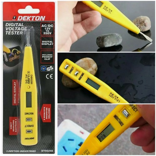 Digital Display Voltage Tester Ac Dc 12v To 250v Brand New With Pocket