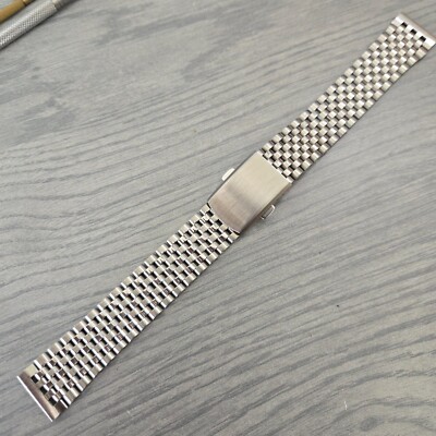 Bracelet De Montre En Acier Inoxydable - Largeur 18 Mm - Style Sport - Argenté