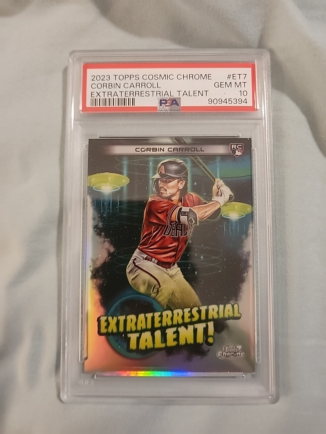 2023 Topps Cosmic Chrome Extraterrestrial #ET-7 Corbin Carroll (RC) PSA 10