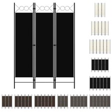 3/4/5/6x Paravento a 6 Pannelli Nero 240x180cm Divisorio Diversi Colori vidaXL