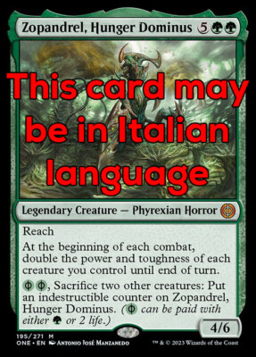 MTG ZOPANDREL, HUNGER DOMINUS FOIL EXC - DOMINUS DER GEFRÄSSIGKEIT 195 - ONE