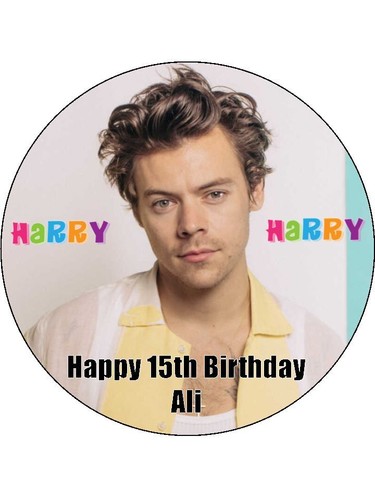 Harry Styles Edible Cake & Cupcake Toppers Wafer Music Party Decorations - Picture 4 of 6