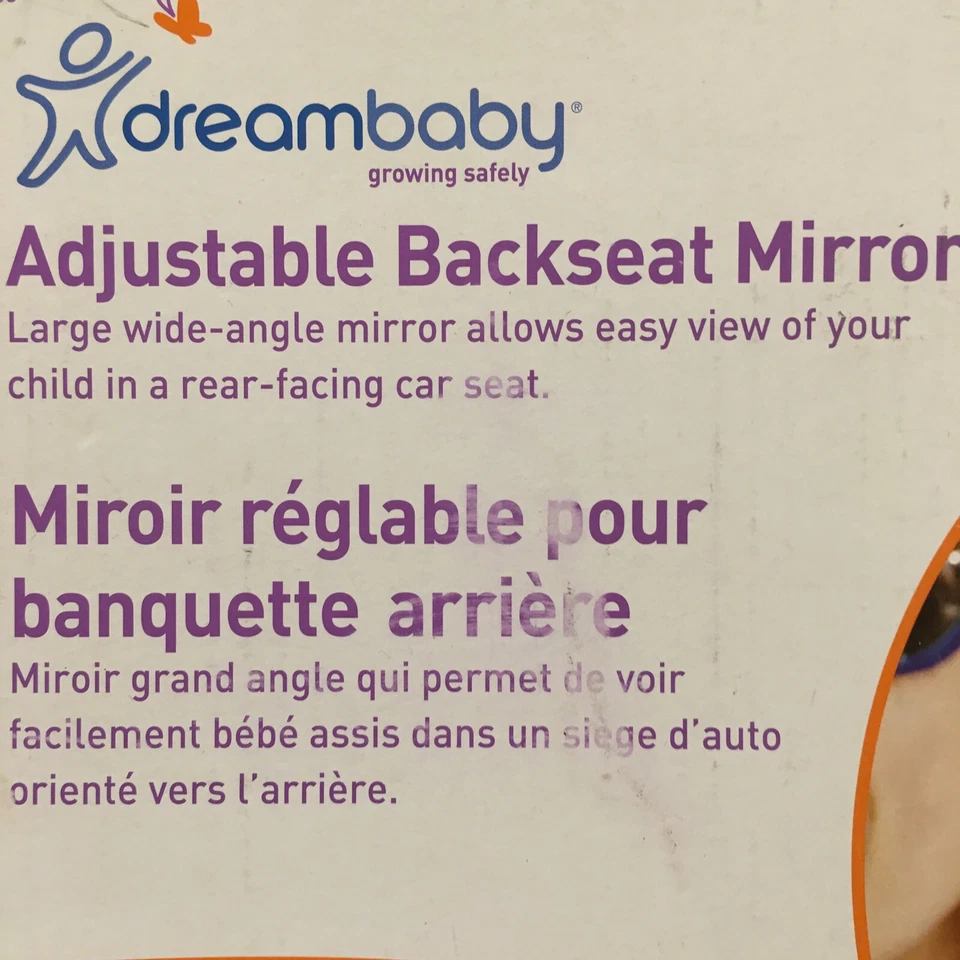 Espejo de asiento trasero ajustable Dreambaby gran angular permite una fácil vista del niño Foto 3 de 4